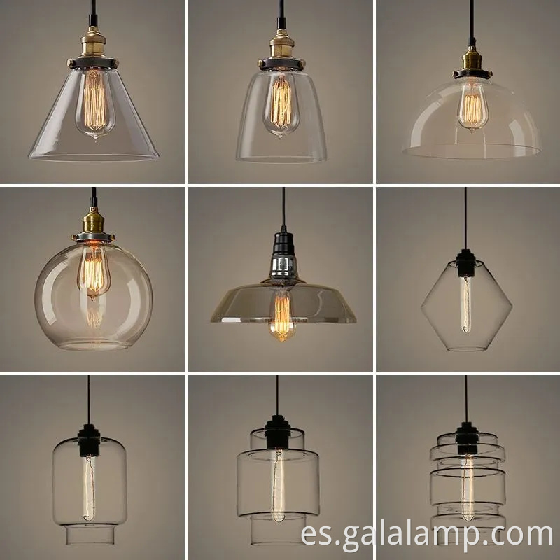 Luz colgante de LED de burbujas de vidrio E27 E27 para casas modernas